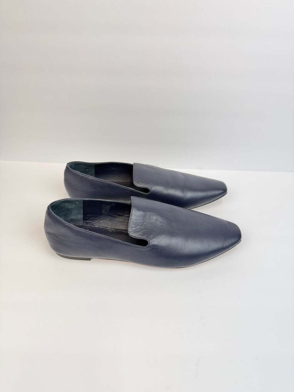 J.Crew Bennet Navy Blue Leather Loafers Size 8.5